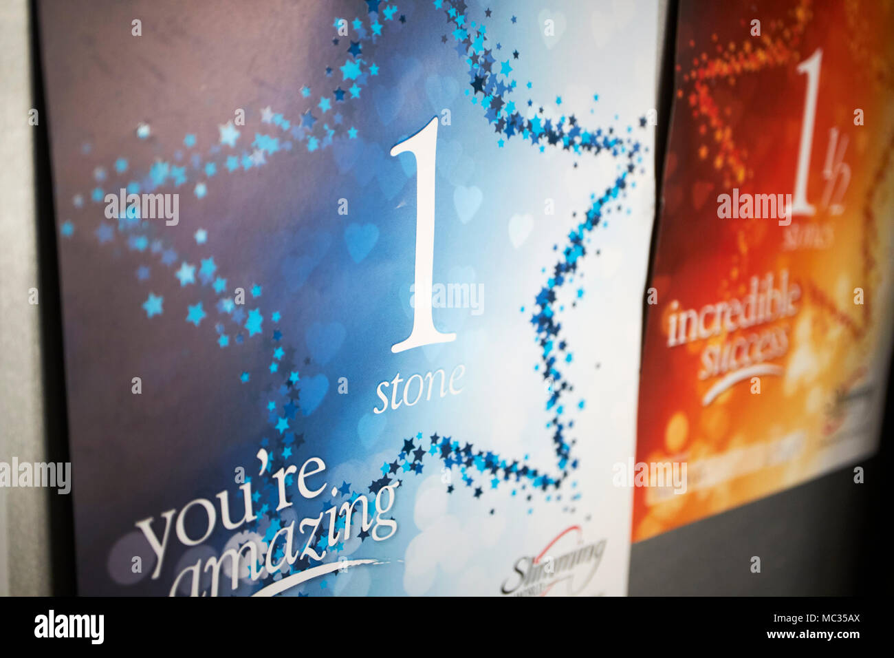 Slimming world awards pour la perte de poids affiché dans une maison Banque D'Images