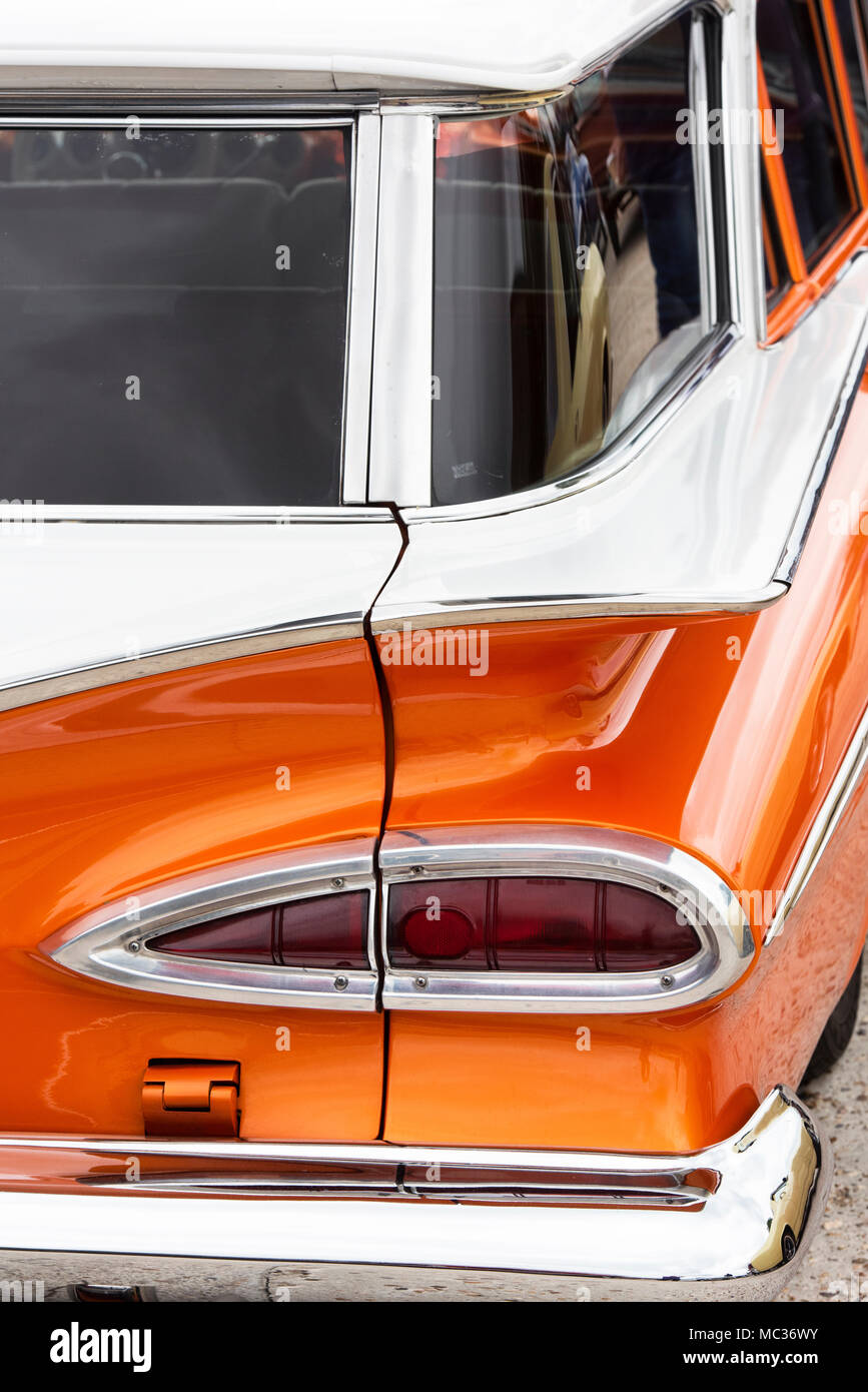 1959 parkwood Chevrolet station wagon à un american car show. UK Banque D'Images