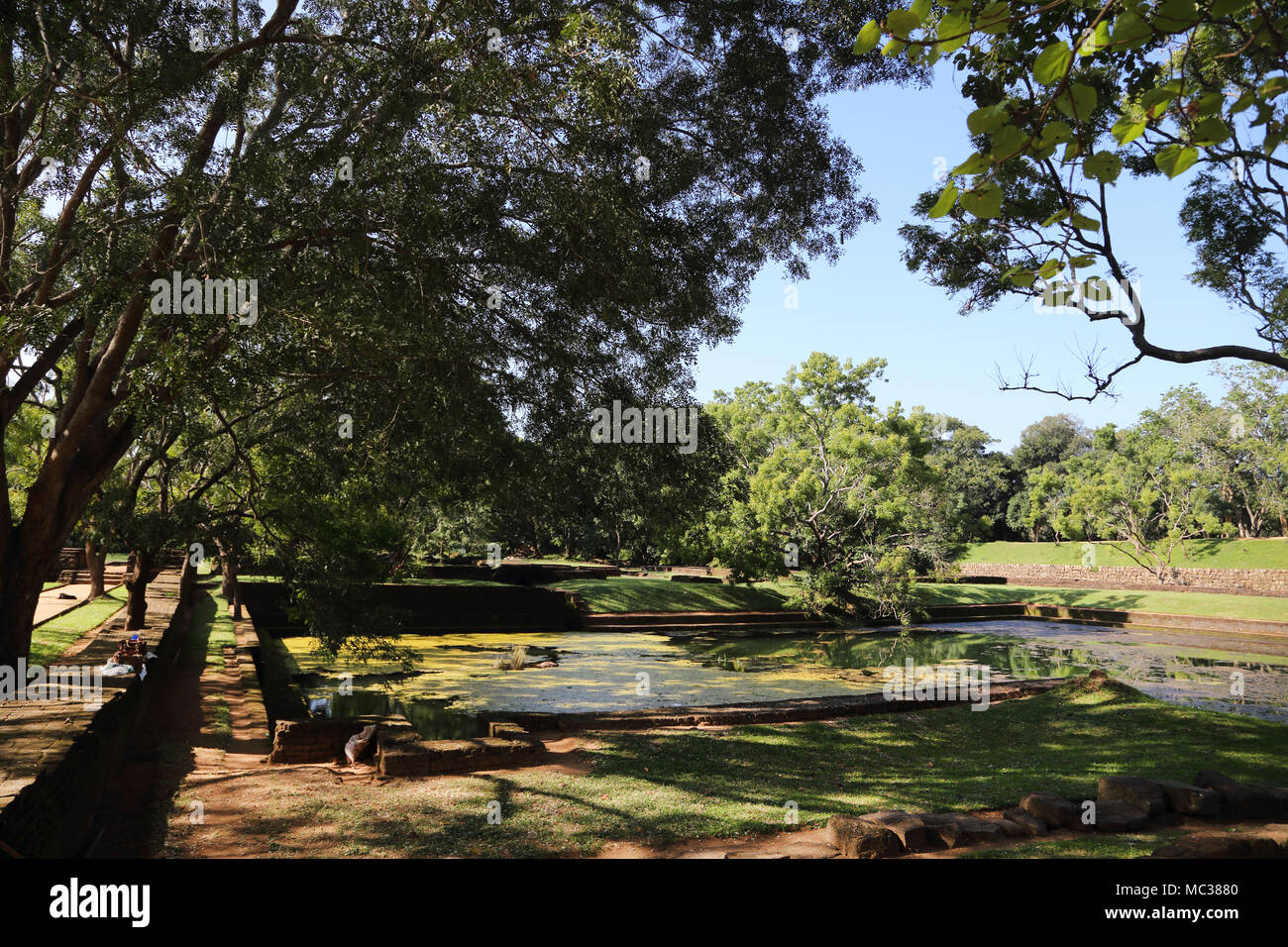 North Central Province Sigiriya Sri Lanka Water Gardens Banque D'Images