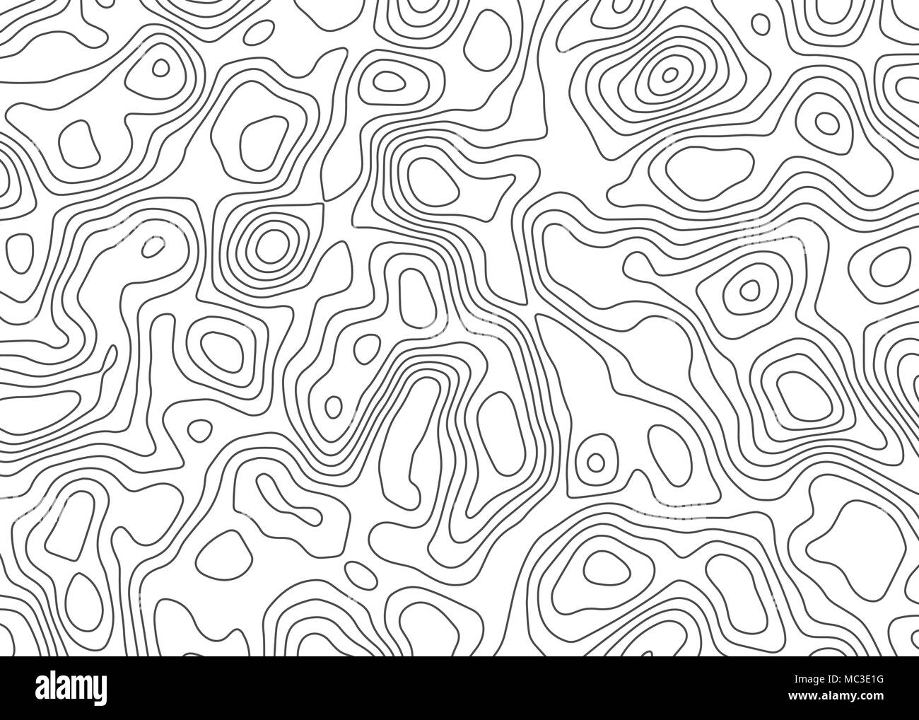 Fond de carte topographique. Géographie La mise en liberté sous condition et le chemin du terrain. La ligne du contour abstract background. Illustration de Vecteur