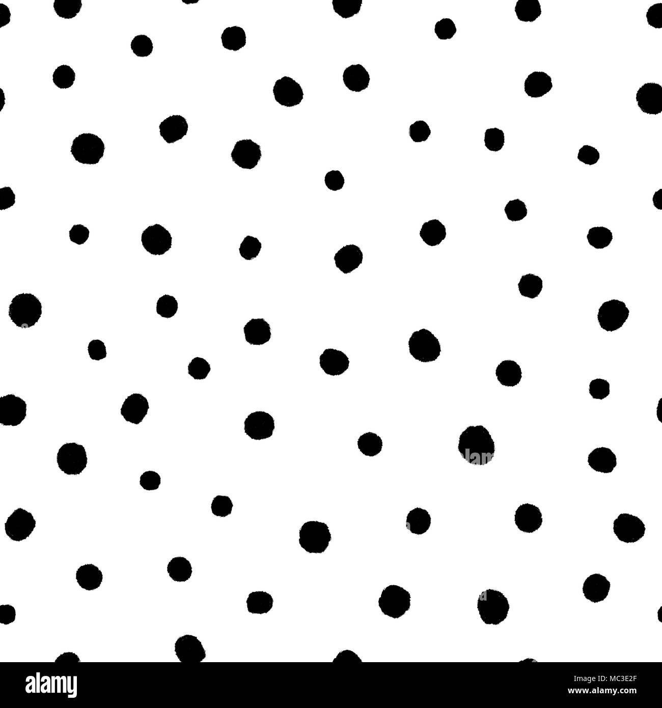 Les cercles dessinés à la main, transparent à pois motif. Grunge fond sans fin avec doodle. Fond d'encre blots Illustration de Vecteur