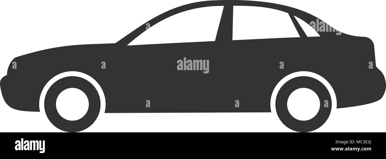 Icône de voiture berline. Symbole de l'automobile Vue de côté. Style plat Illustration de Vecteur Icône de voiture berline. Symbole de l'automobile Vue de côté. Style plat Illustration de Vecteur