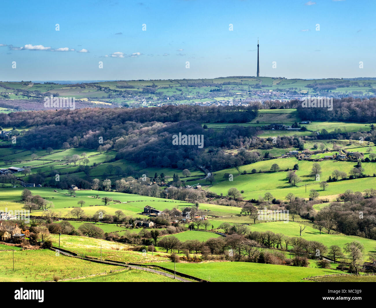 Emley Moor émetteur de télévision de Castle Hill, près de Huddersfield West Yorkshire Angleterre Banque D'Images