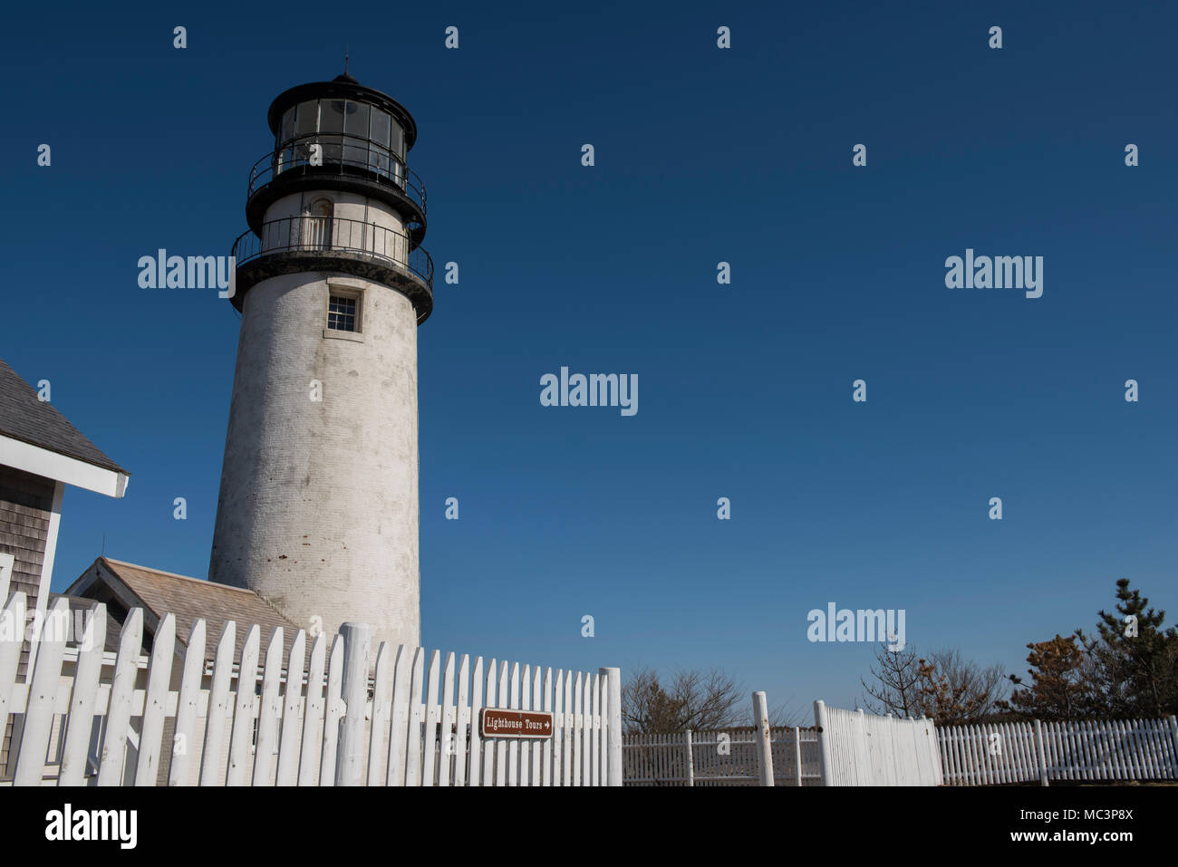 Le Highland Light est un phare construit en 1797 sur le Cape Cod National Seashore à North Truro, Massachusetts. Banque D'Images