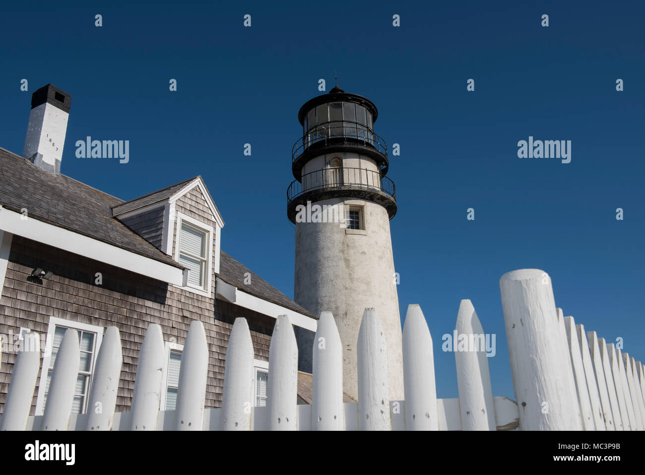 Le Highland Light est un phare construit en 1797 sur le Cape Cod National Seashore à North Truro, Massachusetts. Banque D'Images