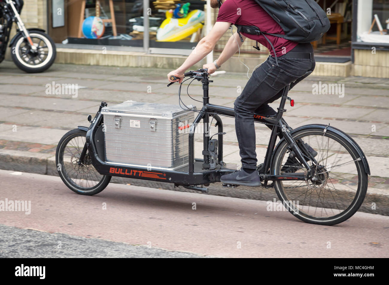 Vélo cargo Bullitt à Copenhague Banque D'Images