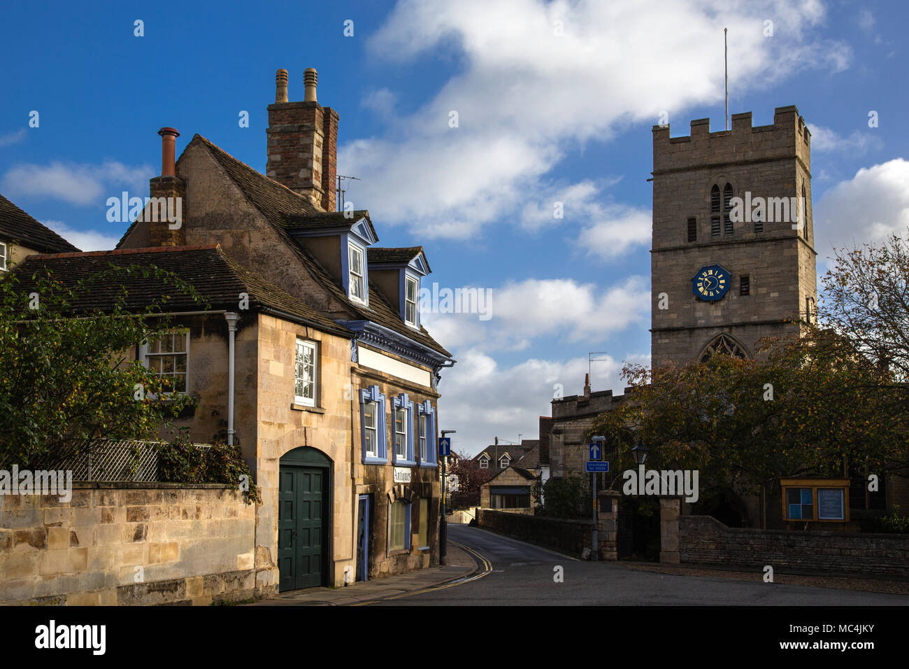 Les anciens bâtiments sur Stamford Street. Banque D'Images