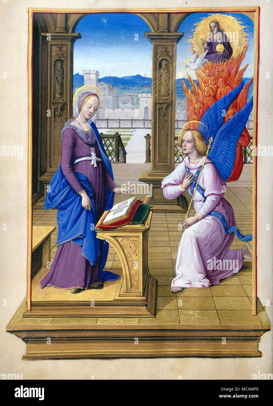 Jean Poyer, heures d'Henry VIII. Vers 1500. Éclairement sur parchemin. La Morgan Library and Museum, New York City, USA. Banque D'Images