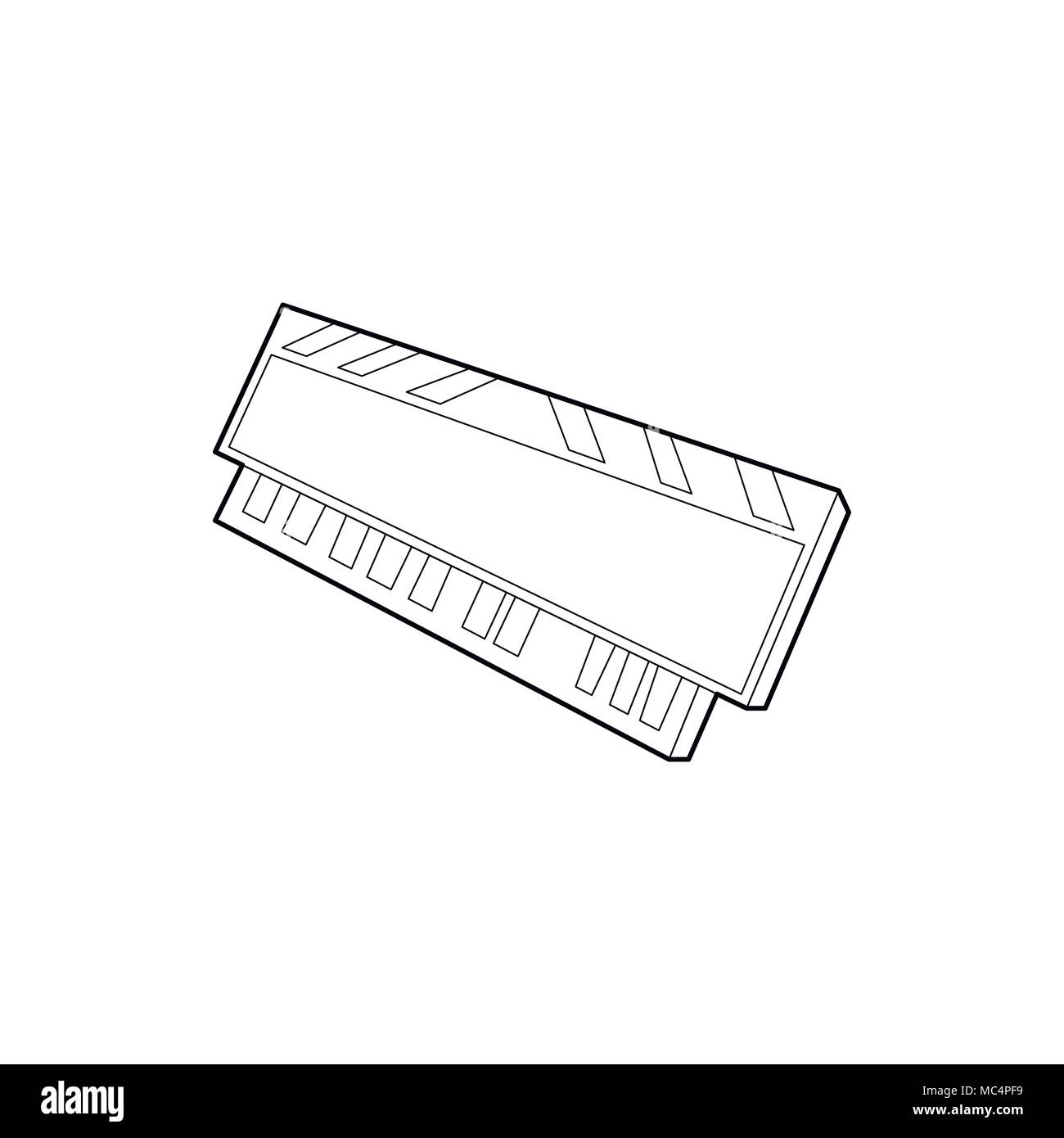 DVD RAM module pour l'icône de l'ordinateur personnel Illustration de Vecteur
