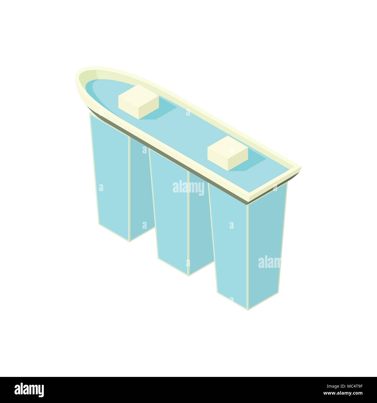 Marina Bay Sands Hotel icône à Singapour Illustration de Vecteur