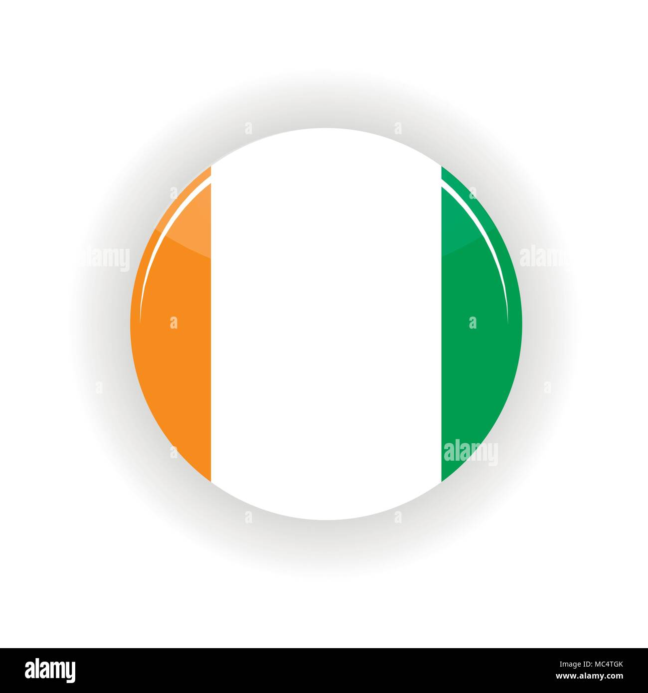 Côte d'Ivoire cercle icône Illustration de Vecteur