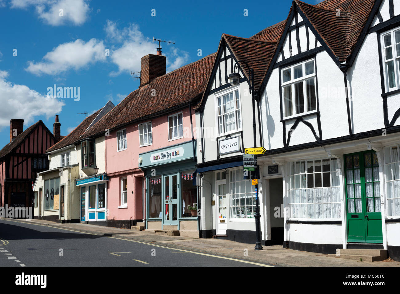 Market Hill Woodbridge Suffolk Banque D'Images