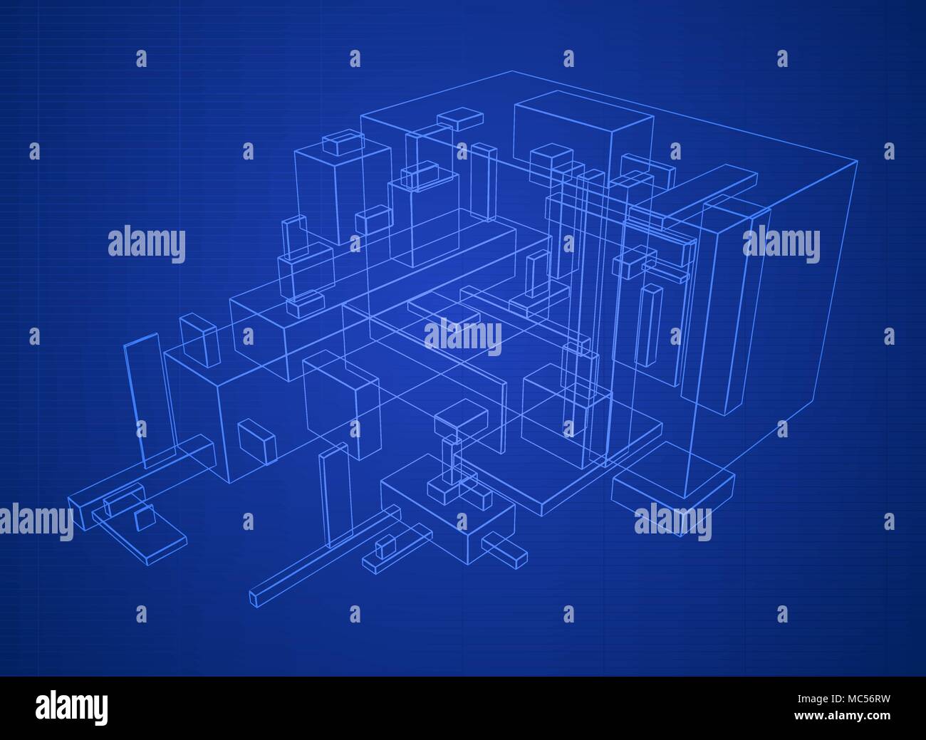 Abstract vector fort construire plan structure plan de conception Illustration de Vecteur