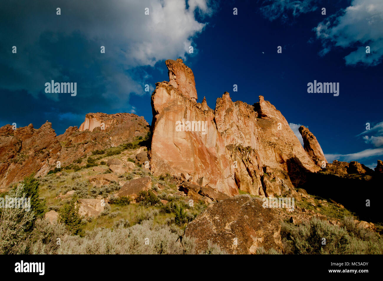 La formation de tuf volcanique Leslie Gulch dans Leslie Gulch, SE l'Oregon Banque D'Images