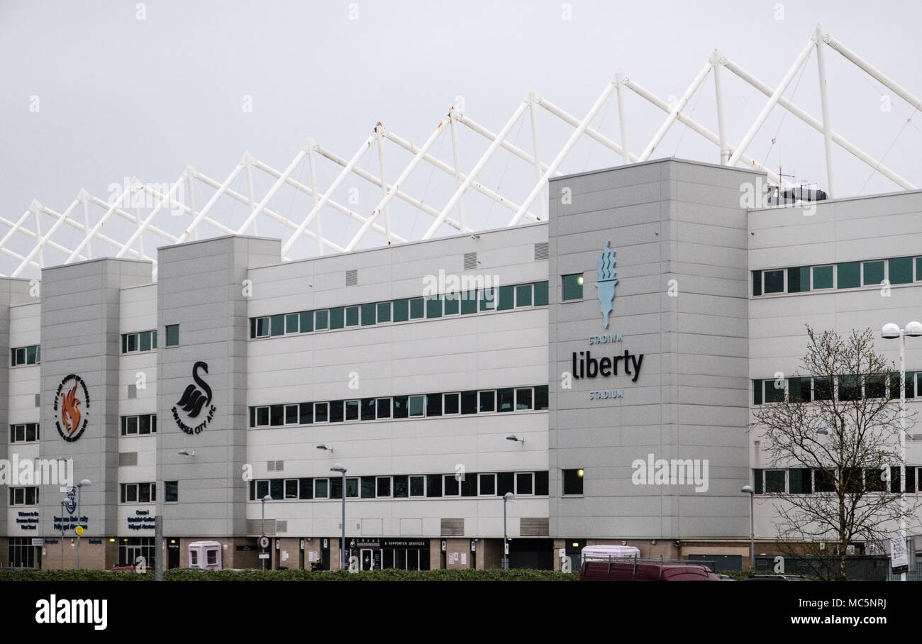 Stade Liberty,Accueil,stadium, du Premier ministre,Ligue,football,Swansea,Club,,Cygnes,et,rugby,,équipe Ospreys, Amérique du Nord, de la ville de Swansea, Pays de Galles du Sud,,Pays de Galles,Welsh,UK, Banque D'Images
