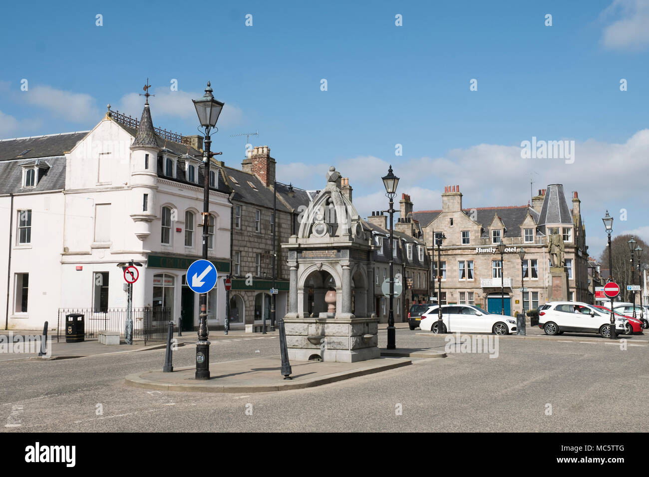 Town Square Huntly dans l'Aberdeenshire, Ecosse Banque D'Images