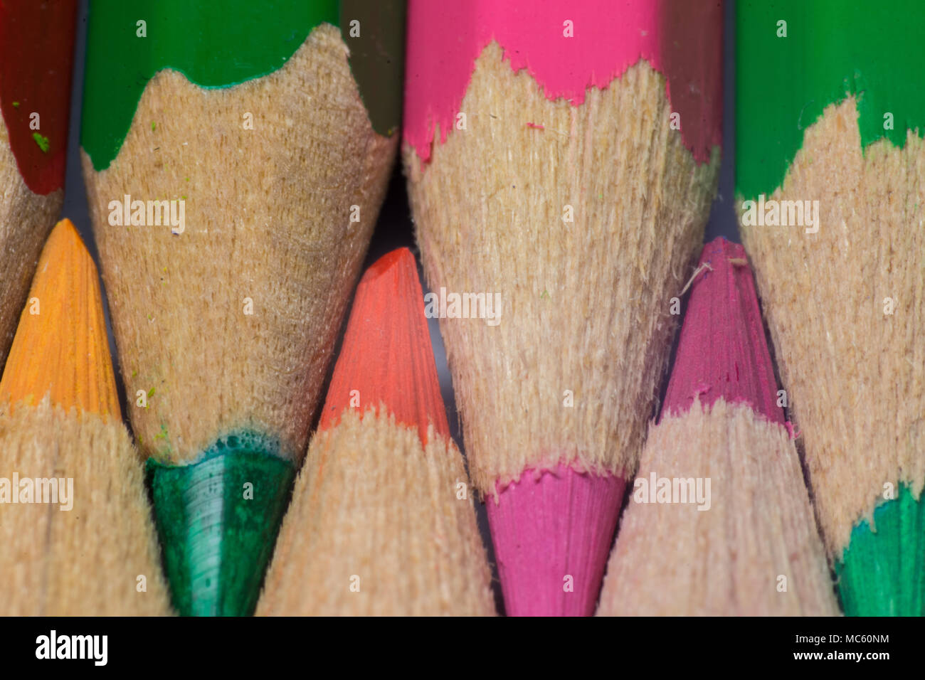 Close up de crayons de couleur Banque D'Images