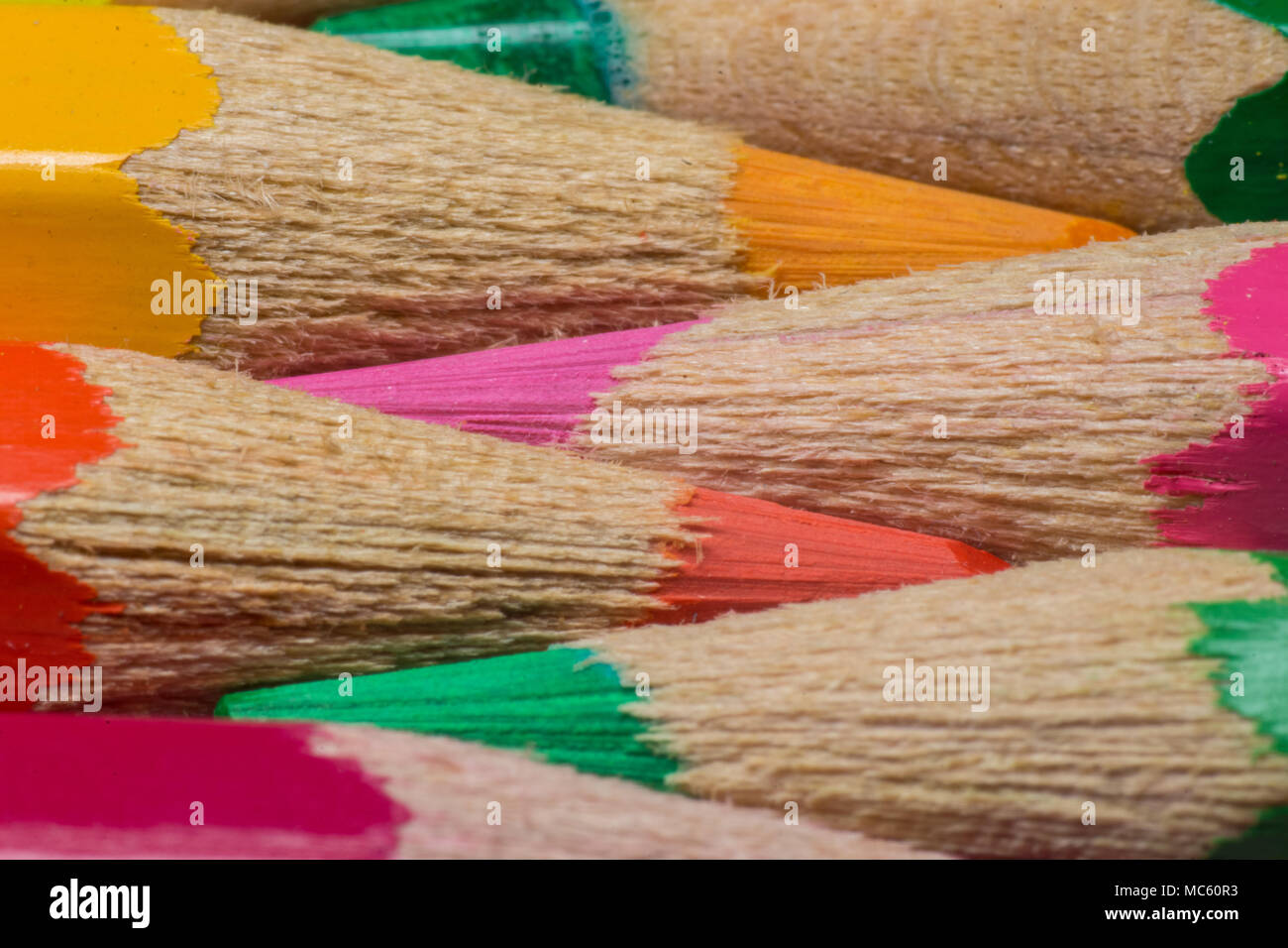Close up de crayons de couleur Banque D'Images