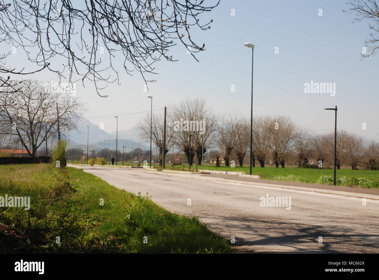 Paysage urbain à Padula, Italie du Sud. Banque D'Images