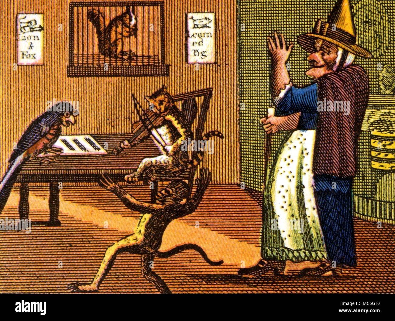 Le chat et le violon - après un début du 19ème siècle livre pour enfants Banque D'Images