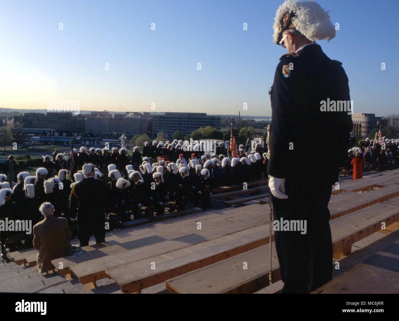 - Maçonniques TEMPLIERS. Le rassemblement de Pâques des Templiers maçonniques à la George Washington Masonic Memorial Hall, Alexandrie (au sud de Washington DC) 1998 Banque D'Images