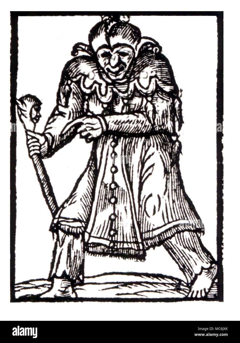 La sorcellerie - démoniste. Un démoniste selon l'Élisabeth 1re. À partir de 1592, le tract "un travail plus méchants d'une misérable sorcière' Banque D'Images