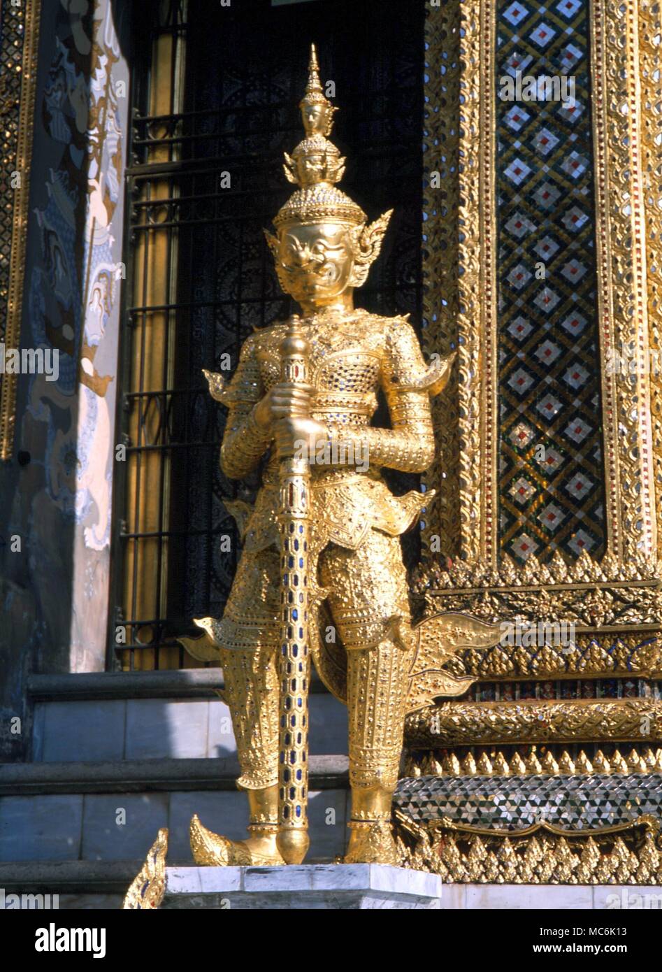 Démons - Temple Guardian du Grand Palais à Bangkok, Thaïlande Banque D'Images