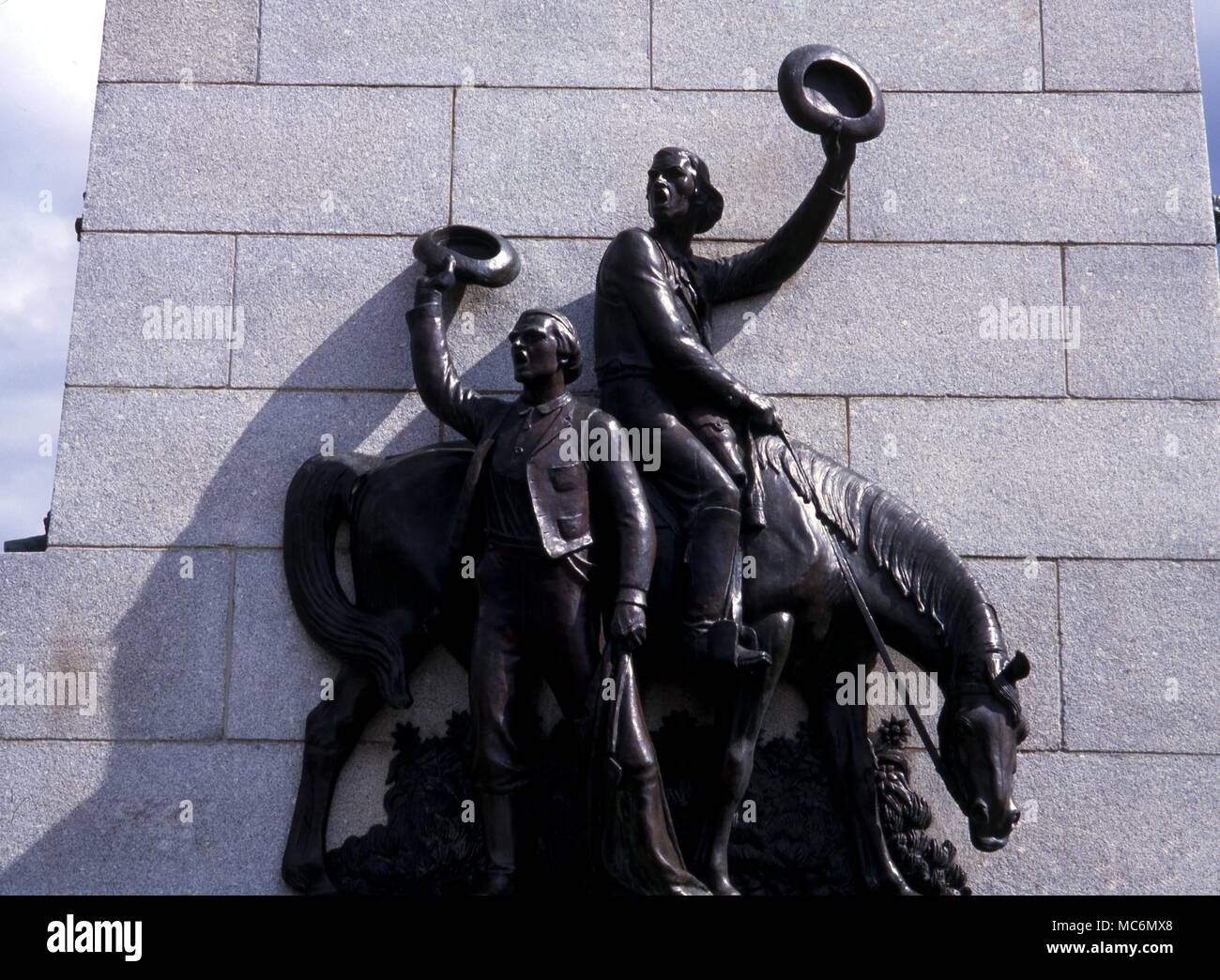 - Les premiers pionniers mormons. Groupe statue des premiers pionniers sur le "c'est l'endroit' monument à Salt Lake City. Banque D'Images