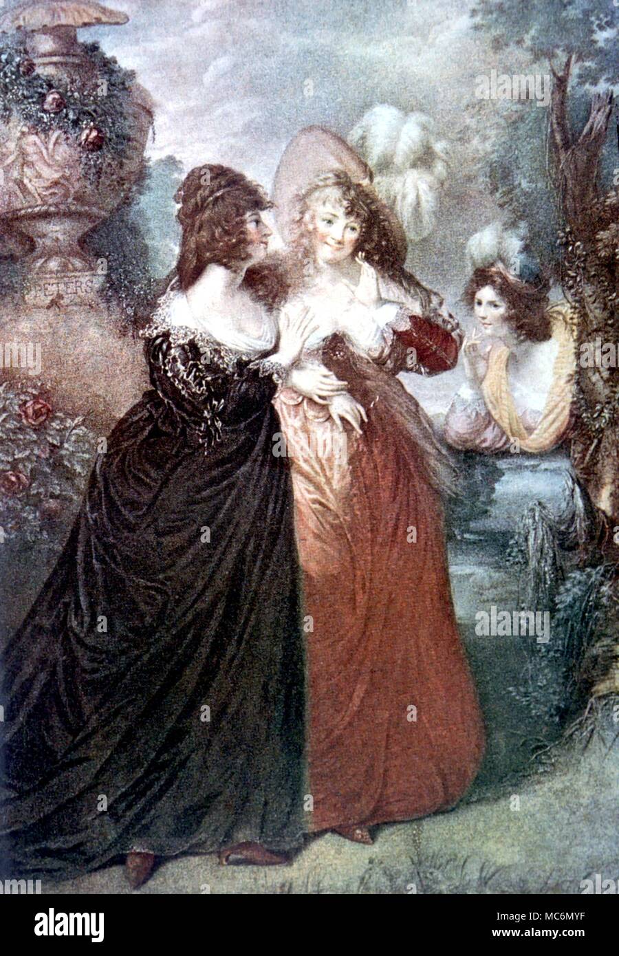 Shakespeare beaucoup de bruit pour rien s'imprime après Processus colorprint illustration de l'Acte III après une gravure par Matthew W Peters de l'édition 1916 de Shakespeare dans Pictorical Art Banque D'Images
