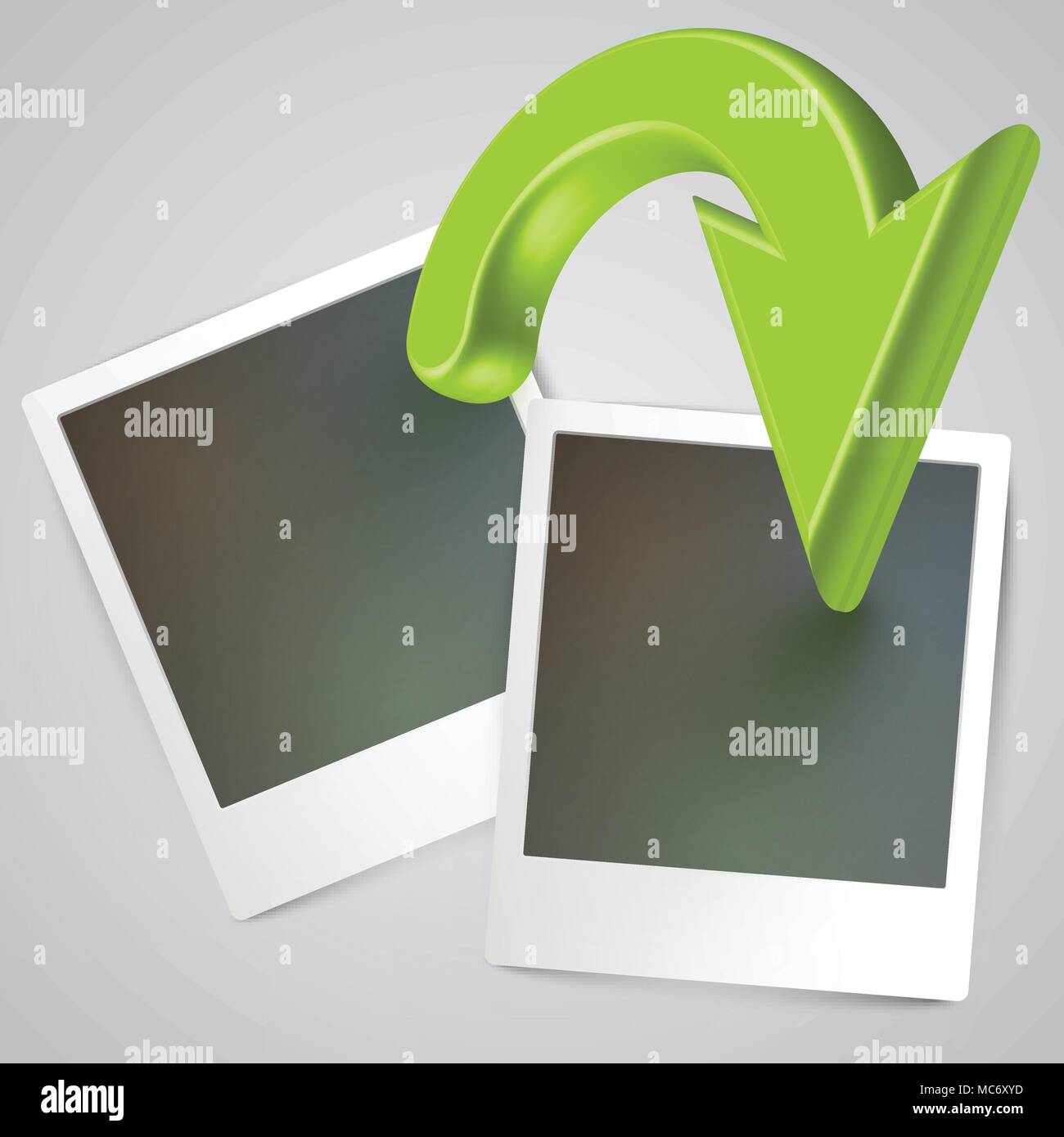 Photos avant-après avec une flèche, vector Illustration de Vecteur Photos avant-après avec une flèche, vector Illustration de Vecteur
