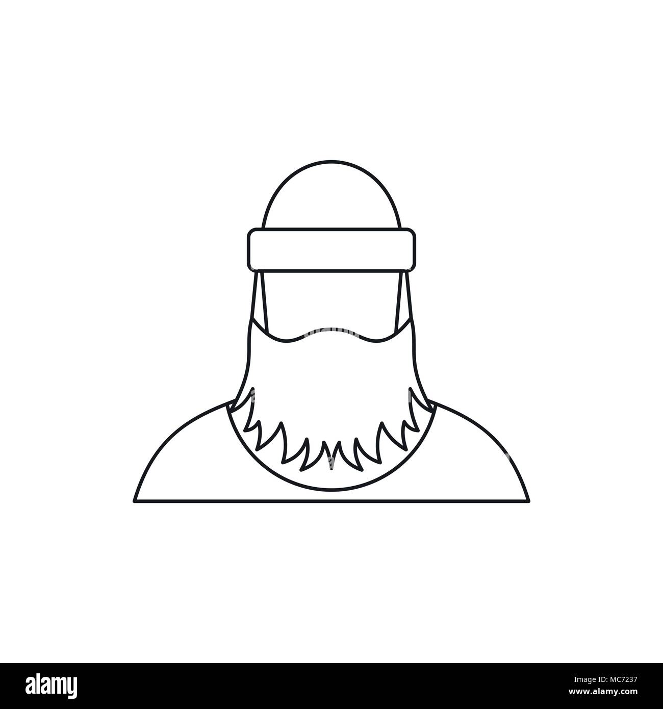 Icône style du contour, bûcheron Illustration de Vecteur