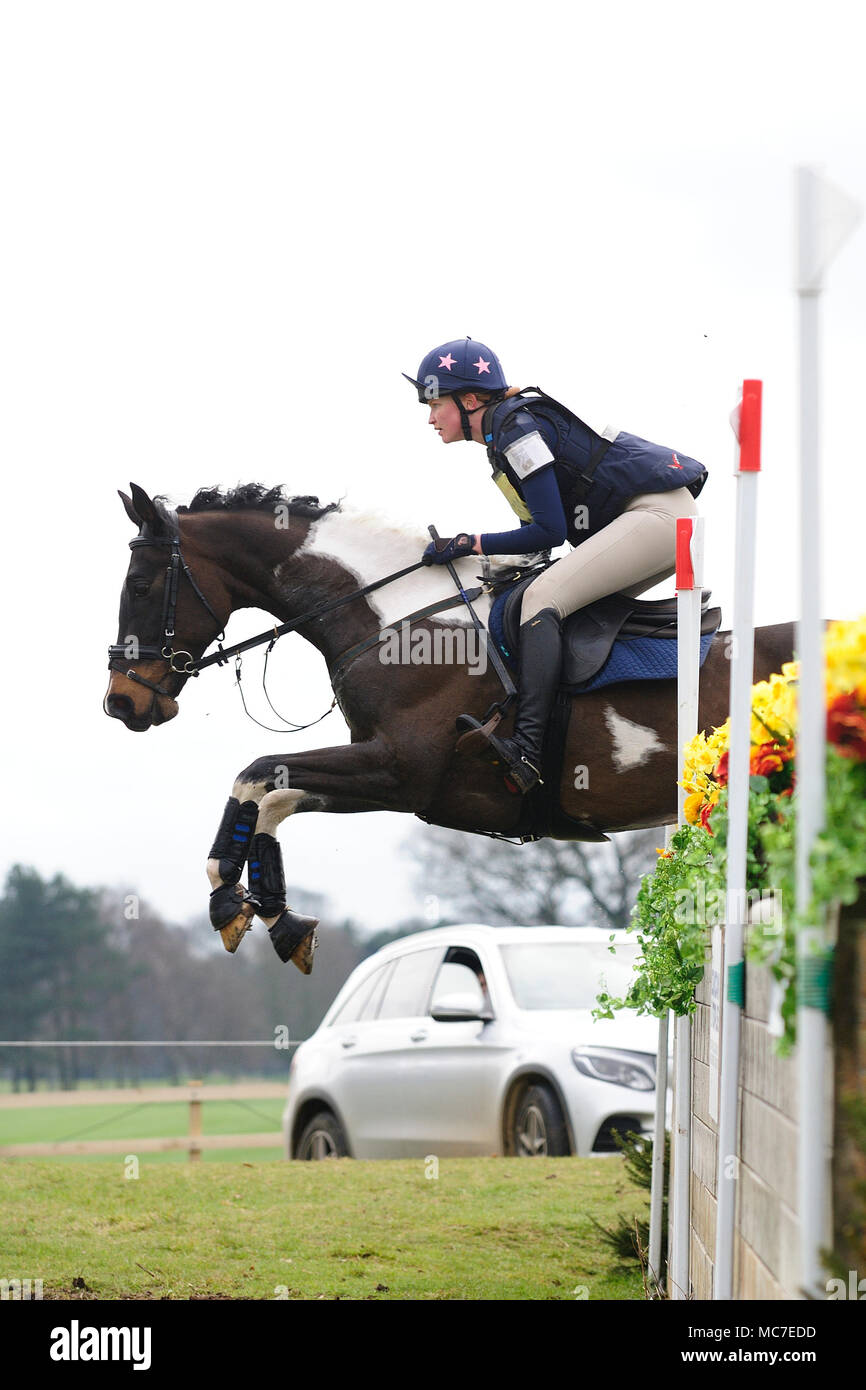 Gratham, UK, le 13 avril 2018. Une image au cours de la 2018 Belton International Horse Trials, Belton House, Grantham, Royaume-Uni. Jonathan Clarke/Alamy Live News Banque D'Images