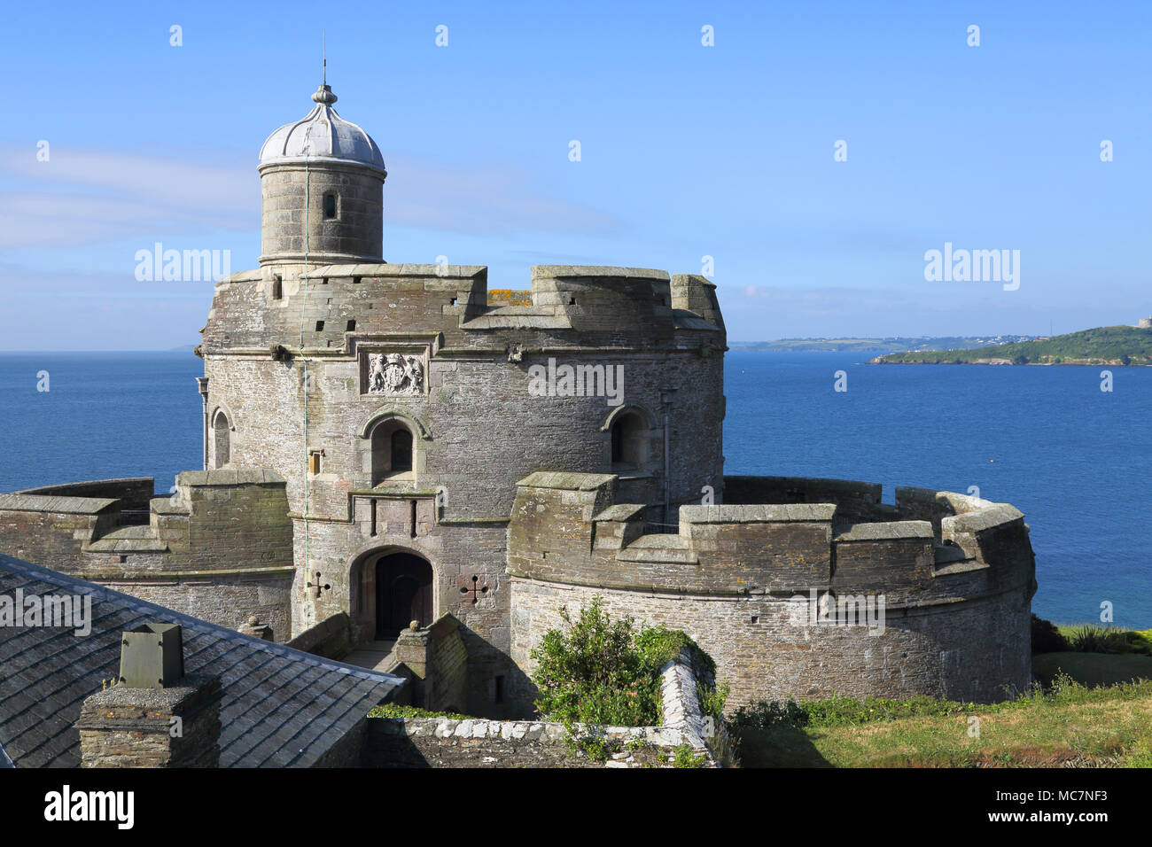 St Mawes château sur la côte de Cornouailles Banque D'Images