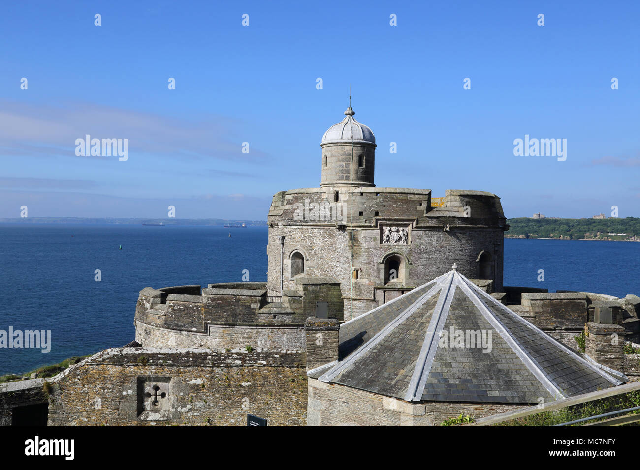 St Mawes château sur la côte de Cornouailles Banque D'Images