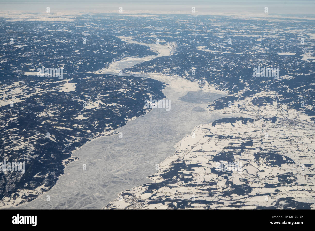 En hiver paysage norvégien Banque D'Images