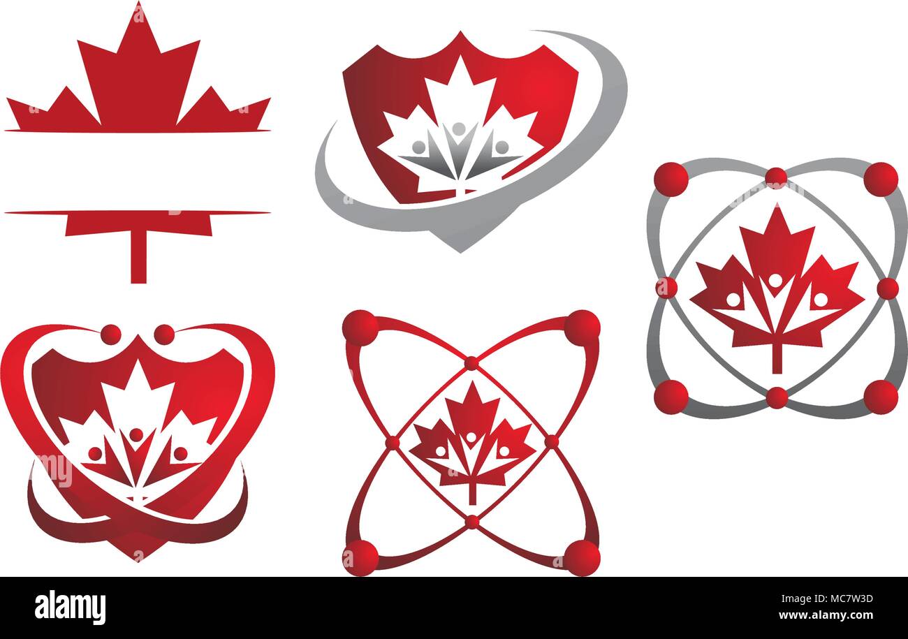 Canada Logo communautaire Modèle Illustration de Vecteur