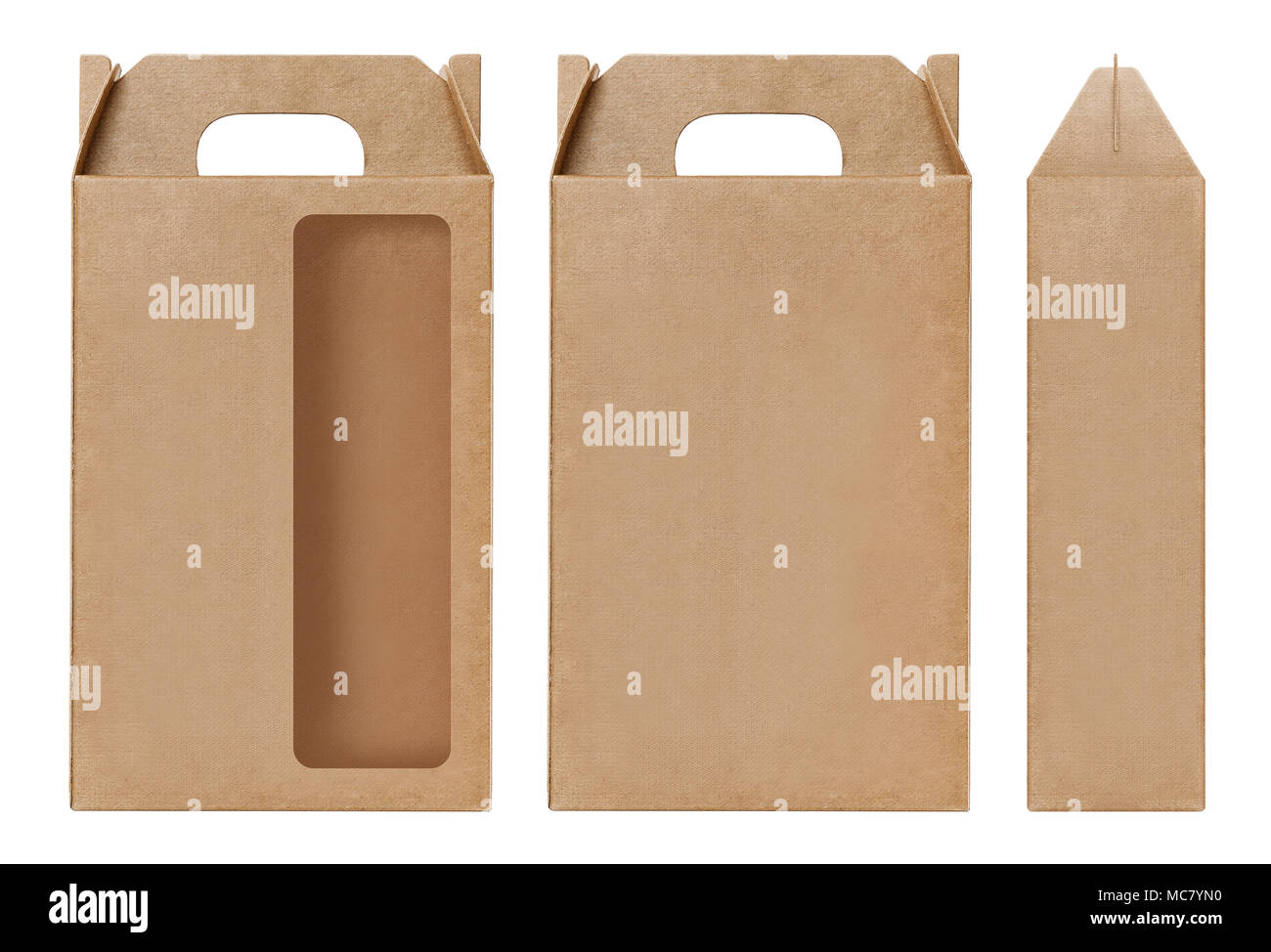 Fort brown forme fenêtre découper le gabarit, l'emballage en carton kraft  fort vide isolé sur fond blanc, boîtes papier kraft naturel, boîte-cadeau  Photo Stock - Alamy