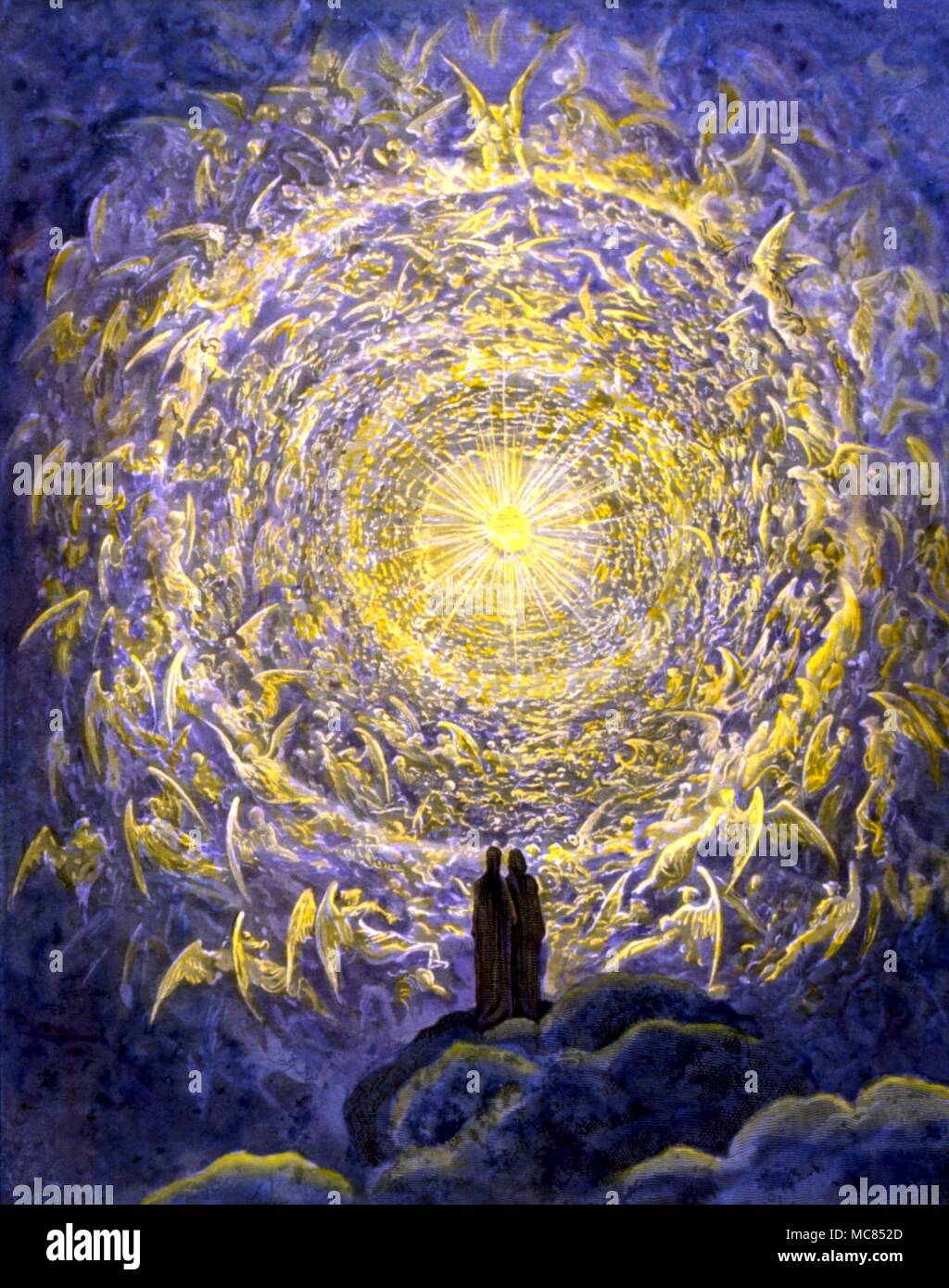 ANGELS - la vision de Dante les cercles du ciel, de l'ilustration de Dore à 'Paradiso' de la Divine Comédie Banque D'Images