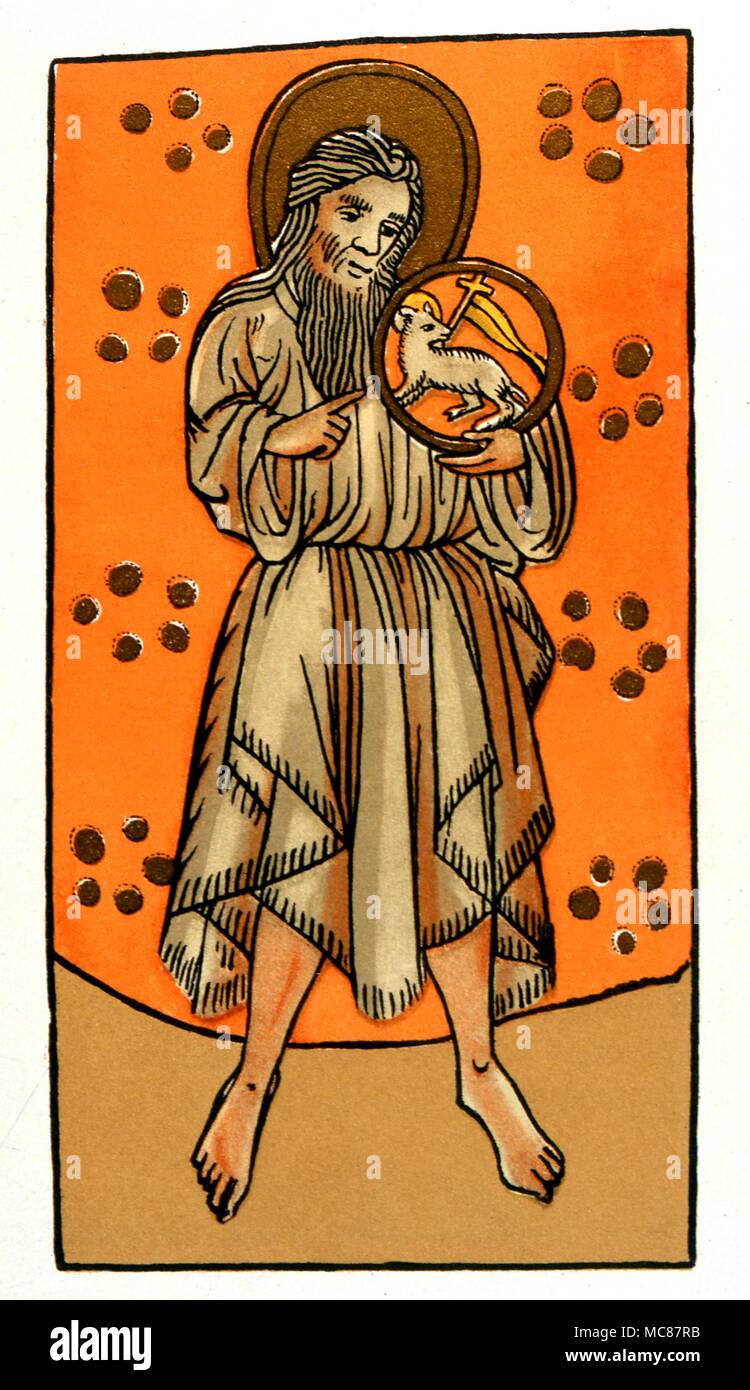 Cartomancie Cartes à Jouer Image de Saint Jean Baptiste Banque D'Images