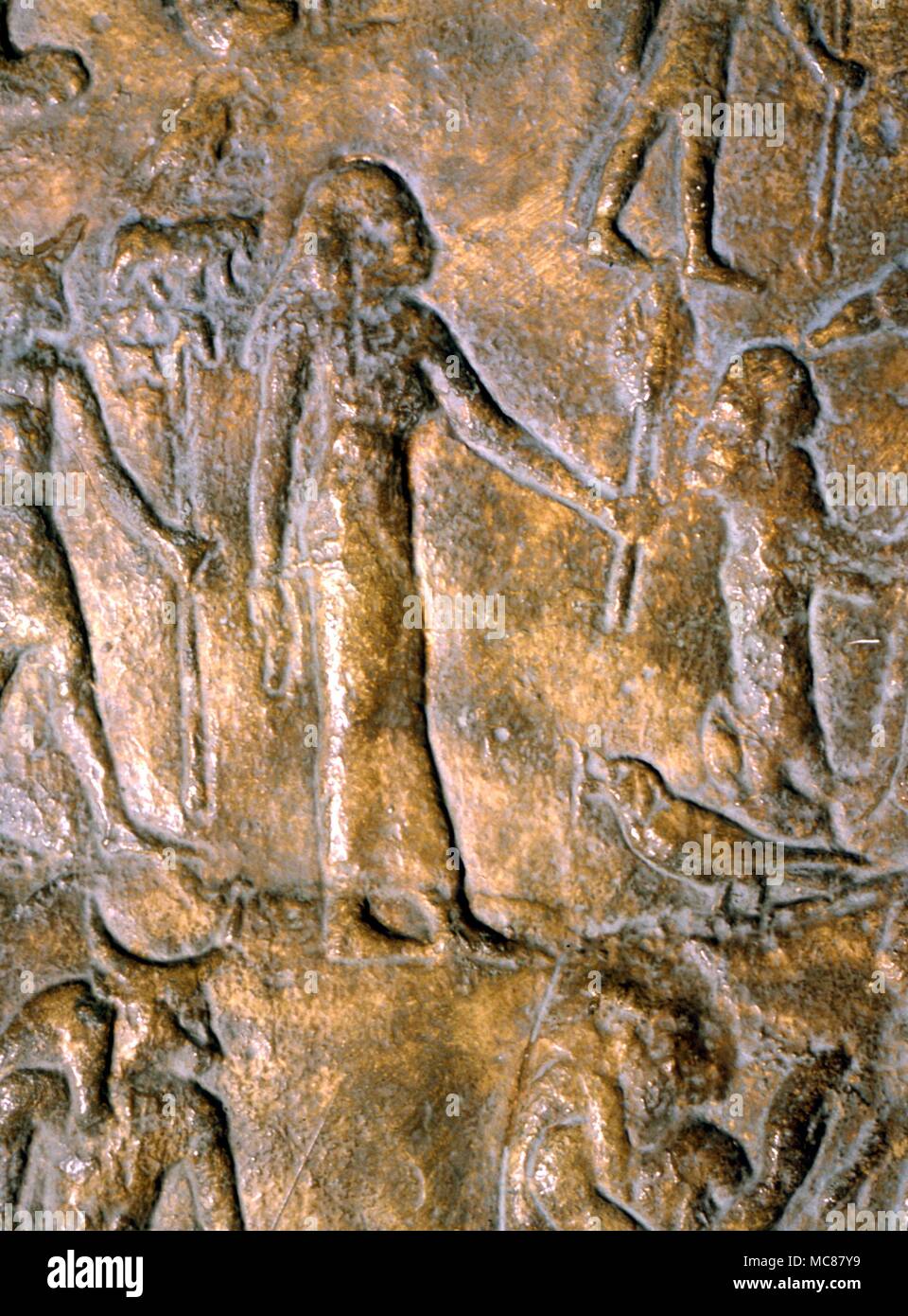 Bague romaine t52 l'Astrologie égyptienne constellation du zodiaque vierge sur le plafond de la bague romaine t52 Temple d'Hathor Banque D'Images