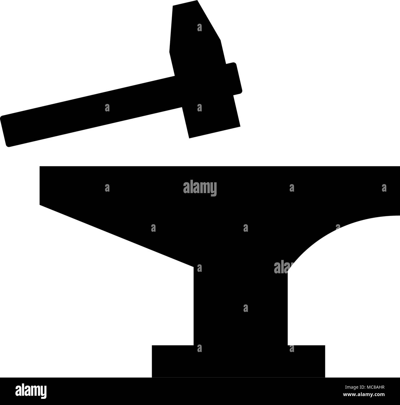 L'icône de l'enclume Illustration de Vecteur