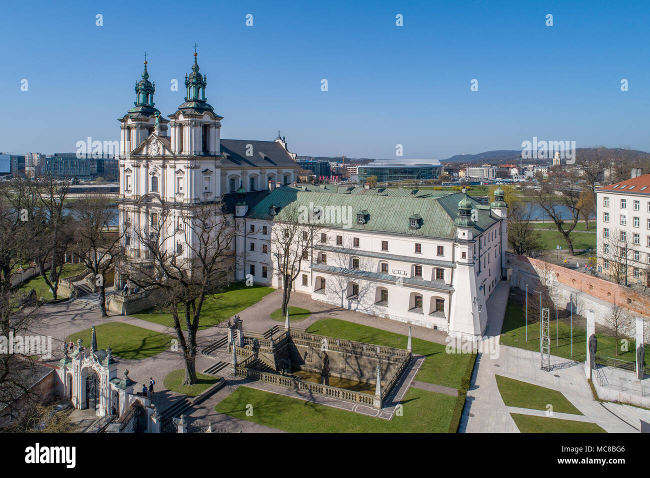 L'église Saint-Stanislas, a.k.a Skalka et Paulinite monastère à Cracovie, Pologne. Lieu historique célèbre, où saint Stanislas a été dit d'être tués en Banque D'Images