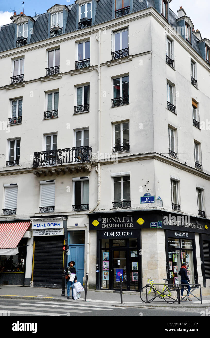Le tueur en série Landru dernière adresse - Scène de rue - Paris - France Banque D'Images