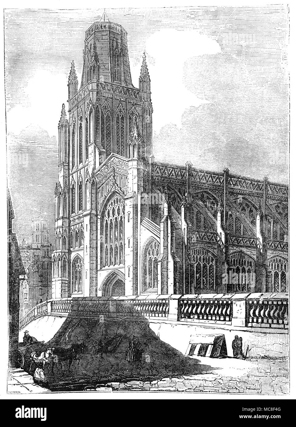 St Mary Redcliffe est une paroisse anglicane église située dans le quartier de Redcliffe Bristol, Angleterre. Réputé pour la beauté de son architecture gothique, elle fut construite à partir du 12ème au 15ème siècles, et a été un lieu de culte chrétien depuis plus de 900 ans. Une grande partie de l'édifice actuel date de la fin du 13e et 14e siècles, quand il a été construit et décoré par de riches marchands de la ville dont la tombe et monuments décorer l'église. La spire est tombé après avoir été frappé par la foudre en 1446 et n'a pas reconstruit jusqu'en 1872. Banque D'Images