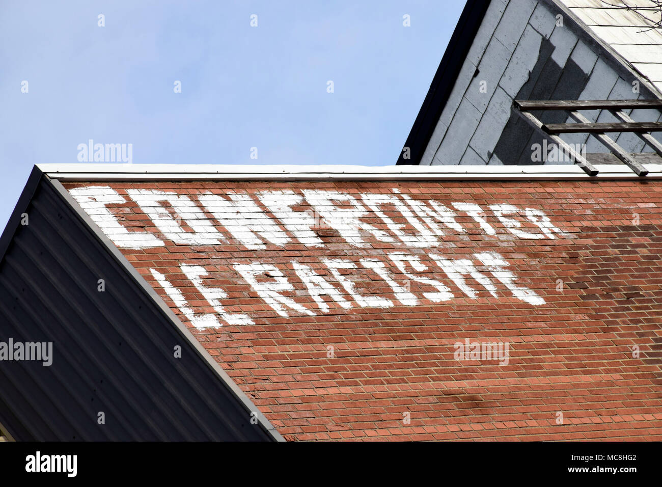 Se confronter le racisme - Affronter le racisme dans la ville de Québec Banque D'Images
