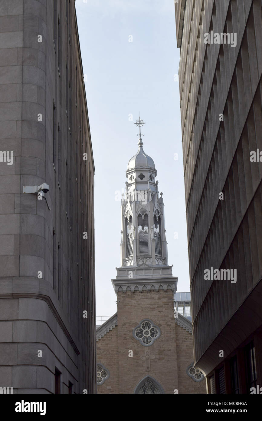 Une rue autour de la Place d'Youville dans le Vieux-Québec Banque D'Images