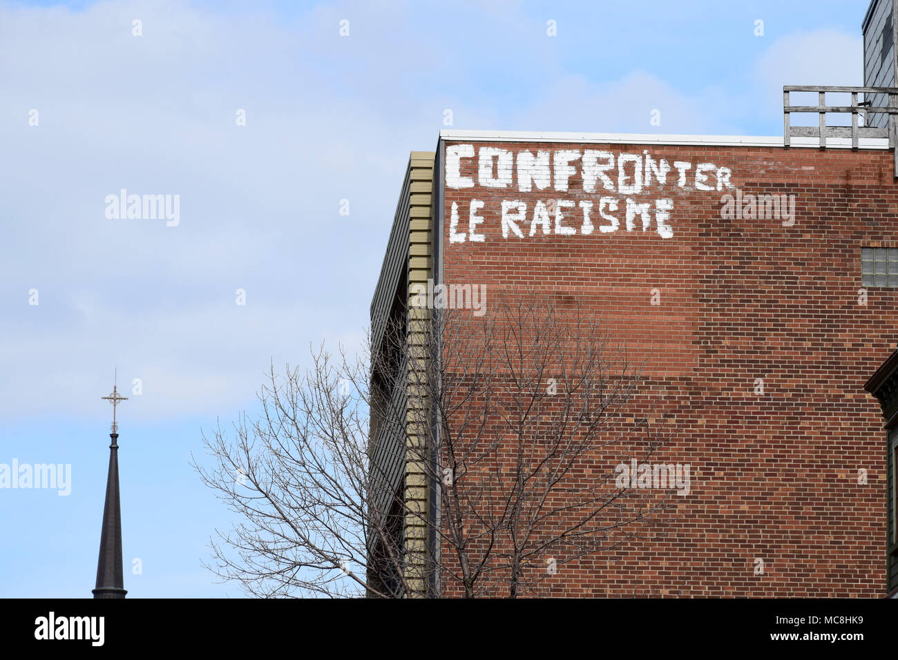 Se confronter le racisme - Affronter le racisme dans la ville de Québec Banque D'Images
