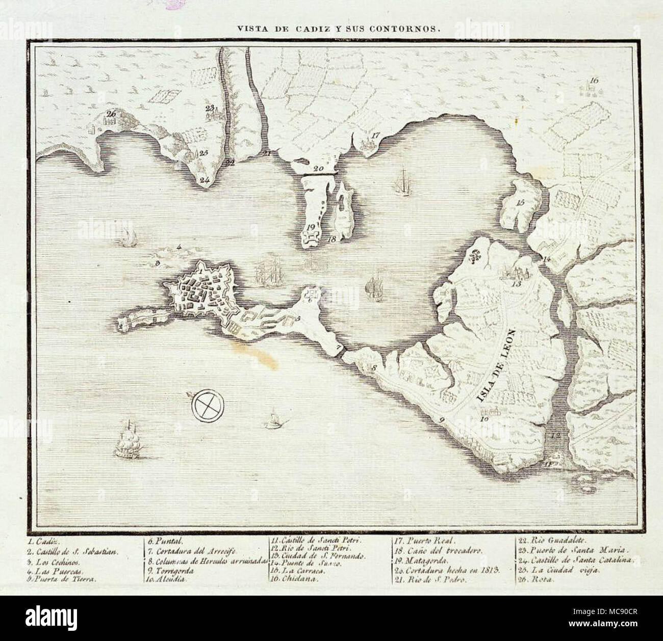 Vintage Map Of Cadiz Photos Vintage Map Of Cadiz Images - 
