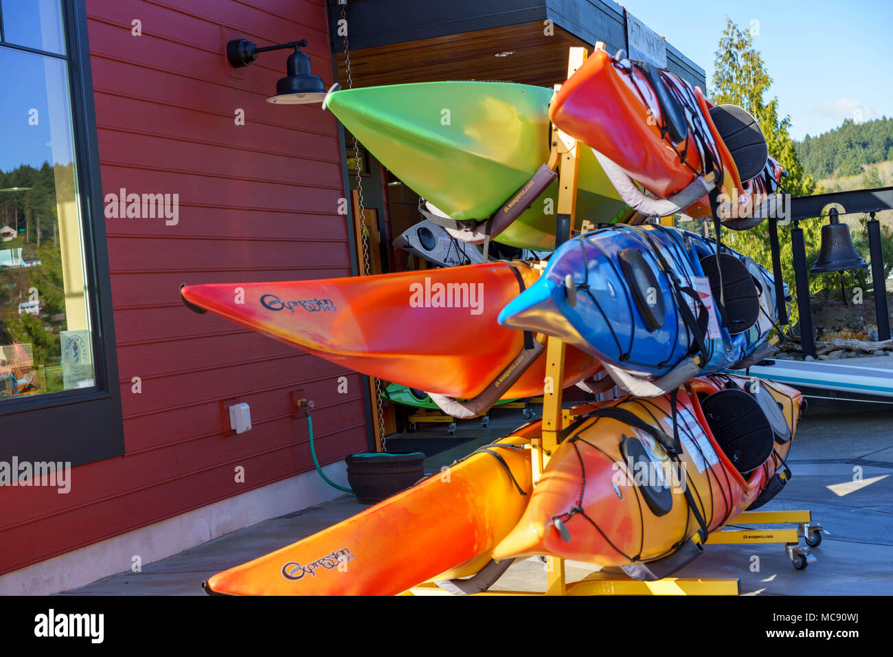 Kayaks à Gig Harbor, Washington Banque D'Images