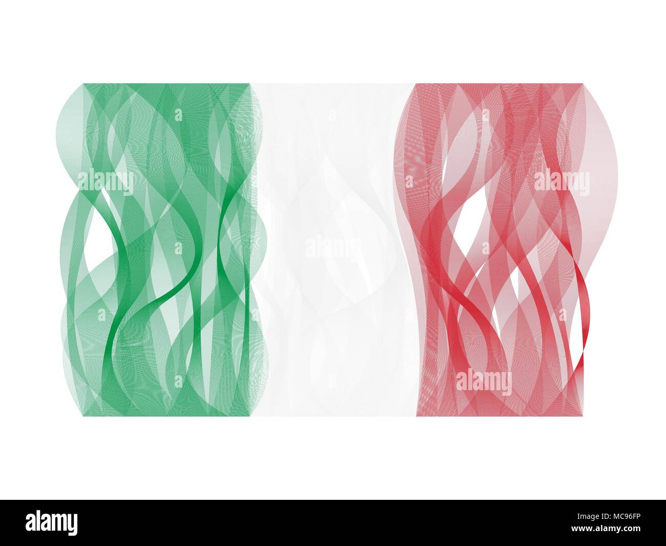 Ligne d'onde de l'Italie drapeau Illustration de Vecteur